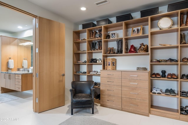 view of walk in closet