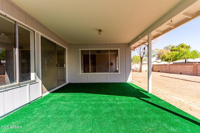 exterior space featuring fence