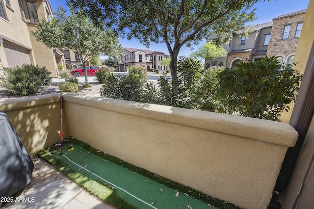 balcony featuring a residential view