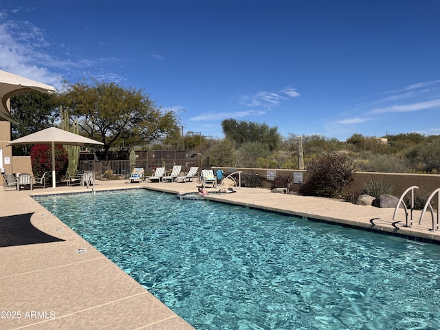 view of pool with a patio