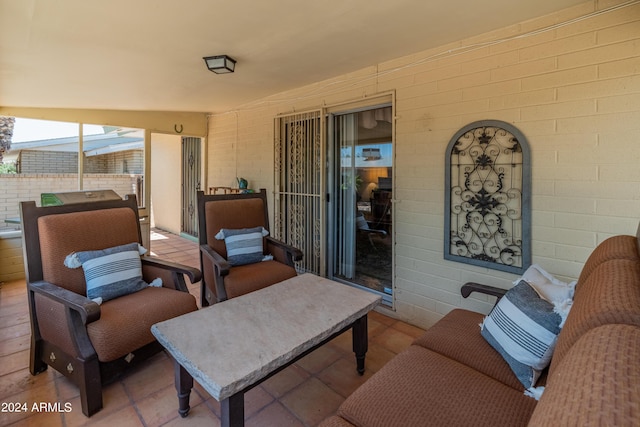 view of patio featuring outdoor lounge area