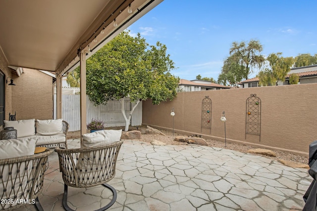 view of patio / terrace featuring outdoor lounge area