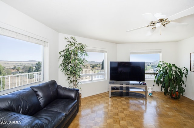 11430 E Manzanita Trl, Dewey, AZ 86327 - living room with baseboards and a ceiling fan