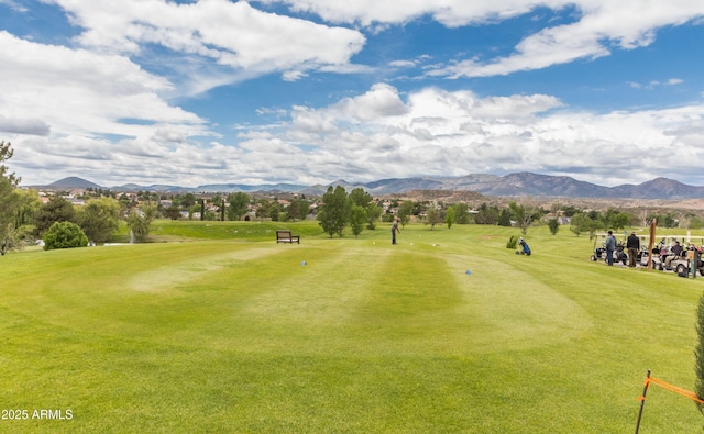 11430 E Manzanita Trl, Dewey, AZ 86327 - view of home's community featuring a mountain view, view of golf course, and a lawn