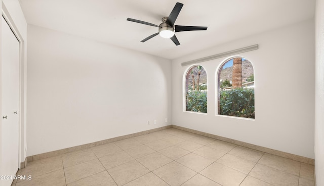 7012 N 22nd St, Phoenix, AZ 85020 - tiled spare room with ceiling fan