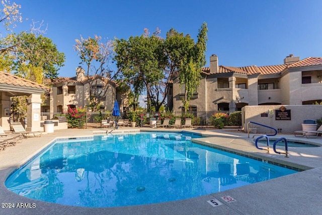 view of pool with a patio