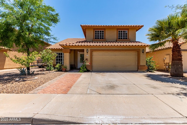 1723 W Mercury Way, Chandler, AZ 85224 - mediterranean / spanish home with stucco siding, concrete driveway, and a tile roof