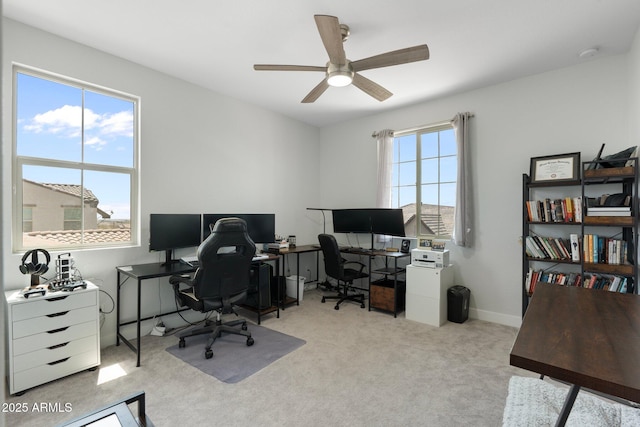 21134 W Minnezona Ave, Buckeye, AZ 85396 - carpeted office with a ceiling fan and baseboards