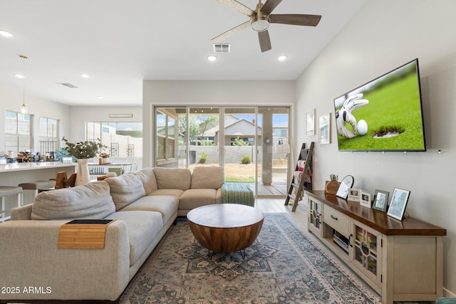 21134 W Minnezona Ave, Buckeye, AZ 85396 - living area with a ceiling fan and recessed lighting