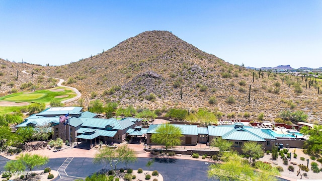 bird's eye view featuring a mountain view