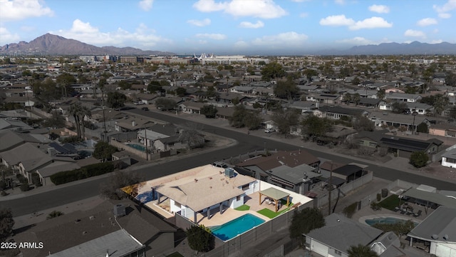 aerial view featuring a mountain view