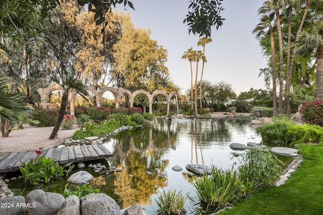 view of water feature