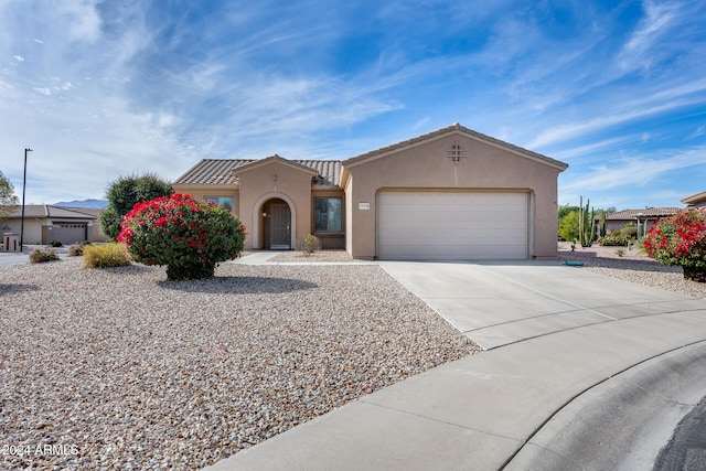 view of front of house featuring a garage