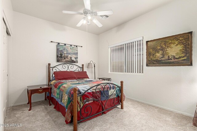 42328 N 46th Ln, Phoenix, AZ 85086 - carpeted bedroom with baseboards, ceiling fan, and a closet