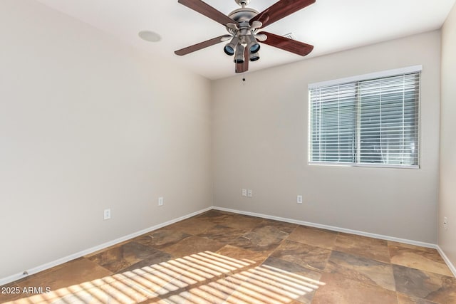 empty room with ceiling fan