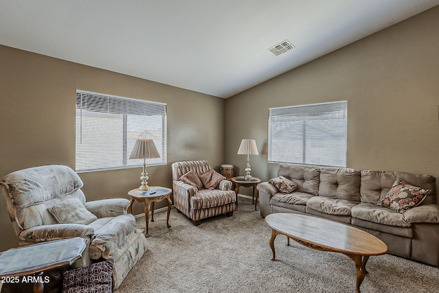 2125 W Central Ave, Coolidge, AZ 85128 - living area with lofted ceiling and light carpet