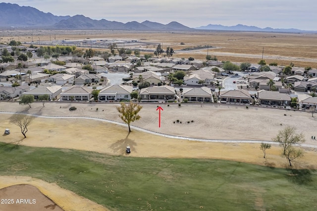 bird's eye view featuring a mountain view