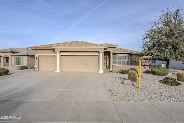 view of front of house featuring a garage