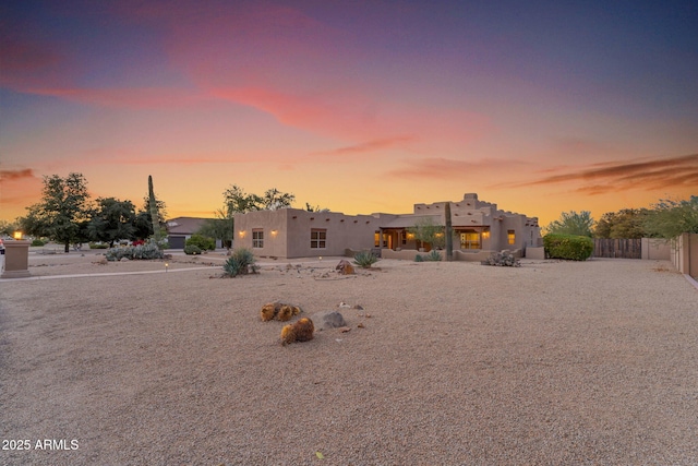 view of adobe home