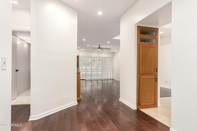 902 W Glendale Ave Unit 102, Phoenix, AZ 85021 - hallway featuring wood finished floors, baseboards, and recessed lighting