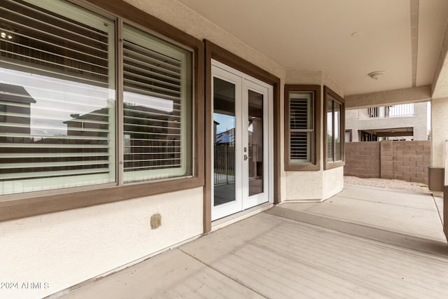 view of patio / terrace with french doors