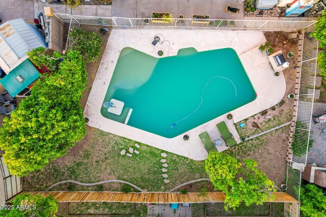 bird's eye view of a pool