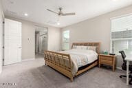 4855 E Shady Glen Ave, Scottsdale, AZ 85254 - bedroom with recessed lighting, baseboards, and ceiling fan