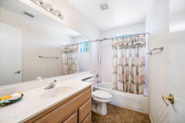 15194 W Vale Dr, Goodyear, AZ 85395 - full bath with vanity, shower / tub combo with curtain, and tile patterned floors