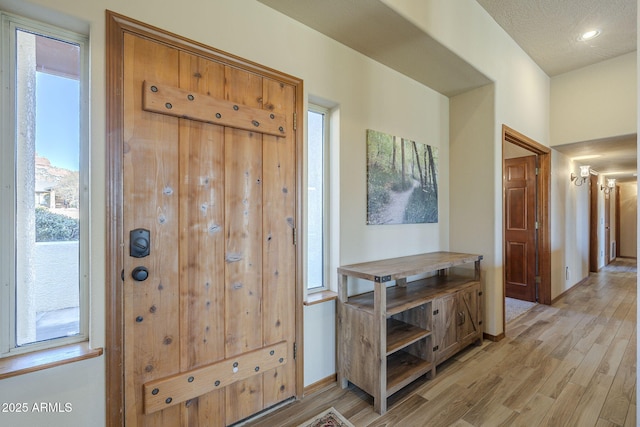 entrance foyer featuring light hardwood / wood-style flooring