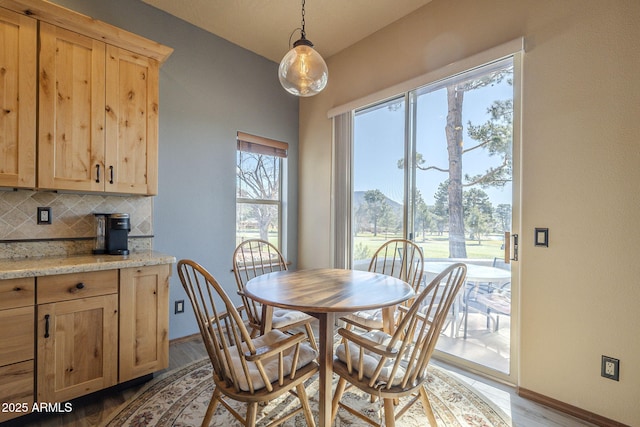 dining room featuring light wood-type flooring