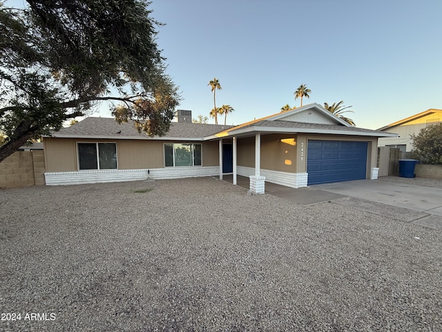 2429 E Alameda Dr, Tempe, AZ 85282 - single story home with an attached garage, fence, roof with shingles, and concrete driveway
