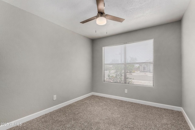 8720 W Willowbrook Dr, Peoria, AZ 85382 - empty room featuring carpet, a ceiling fan, and a textured ceiling