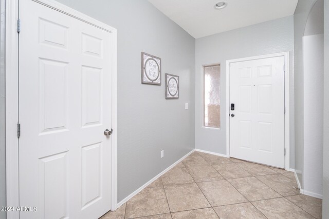 view of tiled entrance foyer