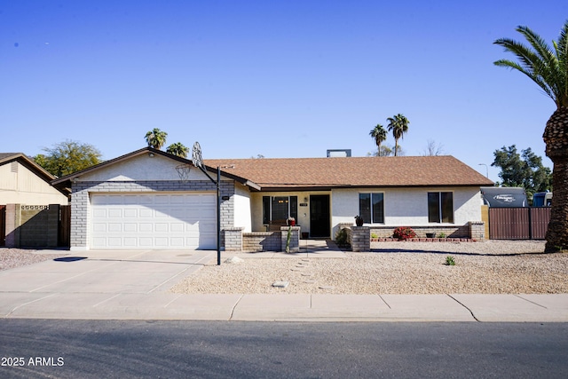 ranch-style house with a garage