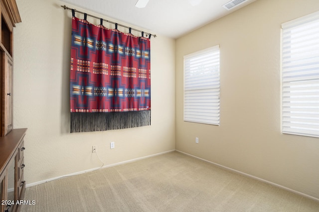 view of carpeted spare room