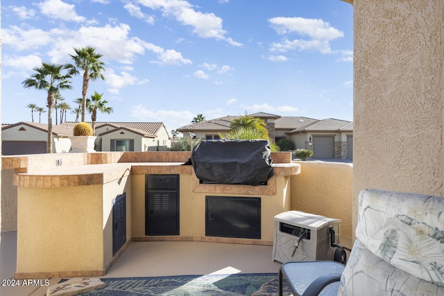 view of patio / terrace featuring a grill