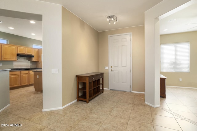 entrance foyer featuring light tile patterned floors