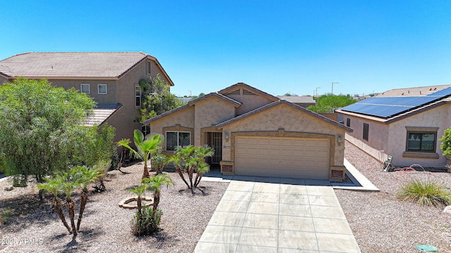 1384 S 222nd Ln, Buckeye, AZ 85326 - ranch-style house featuring a garage, stucco siding, and driveway