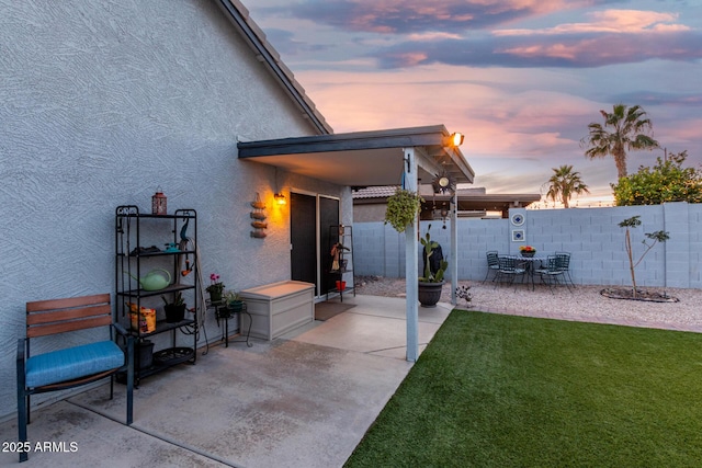 view of patio with fence
