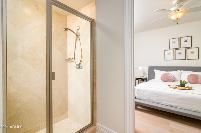 10754 E Laurel Ln, Scottsdale, AZ 85259 - full bath featuring a shower stall and a ceiling fan