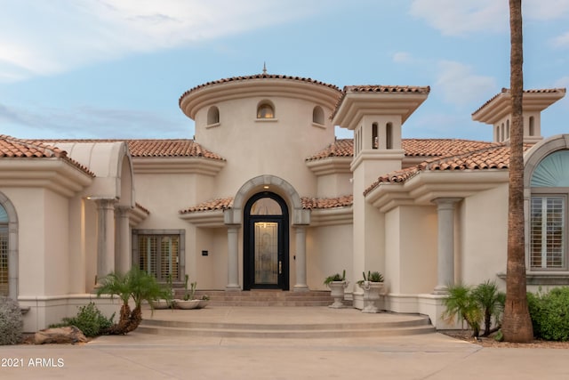 10754 E Laurel Ln, Scottsdale, AZ 85259 - view of front of home featuring a tiled roof and stucco siding