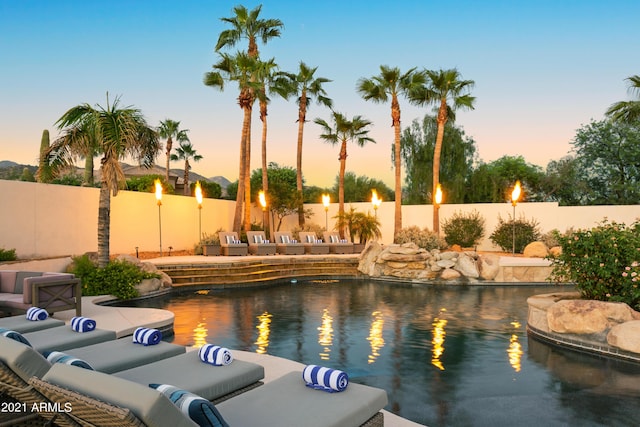 10754 E Laurel Ln, Scottsdale, AZ 85259 - view of swimming pool with a fenced backyard