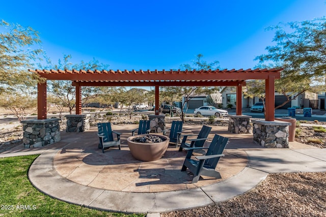 21186 W Hillcrest Blvd, Buckeye, AZ 85396 - view of patio / terrace featuring a pergola