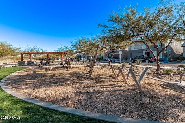 21186 W Hillcrest Blvd, Buckeye, AZ 85396 - view of home's community with a residential view and a pergola