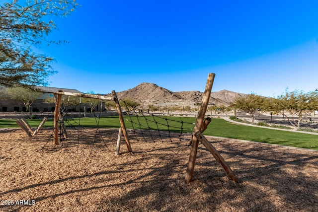 21186 W Hillcrest Blvd, Buckeye, AZ 85396 - community playground with a mountain view and a lawn
