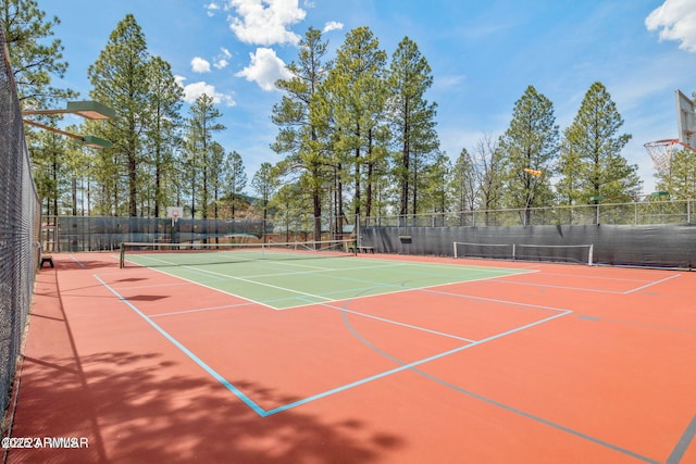 view of sport court with basketball court