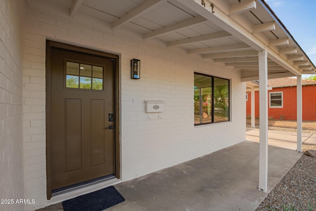 view of doorway to property