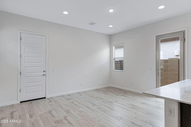 2968 E Tundra Ln, San Tan Valley, AZ 85143 - interior space with light wood finished floors, baseboards, visible vents, and recessed lighting