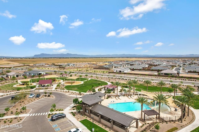 2968 E Tundra Ln, San Tan Valley, AZ 85143 - drone / aerial view featuring a mountain view and a residential view