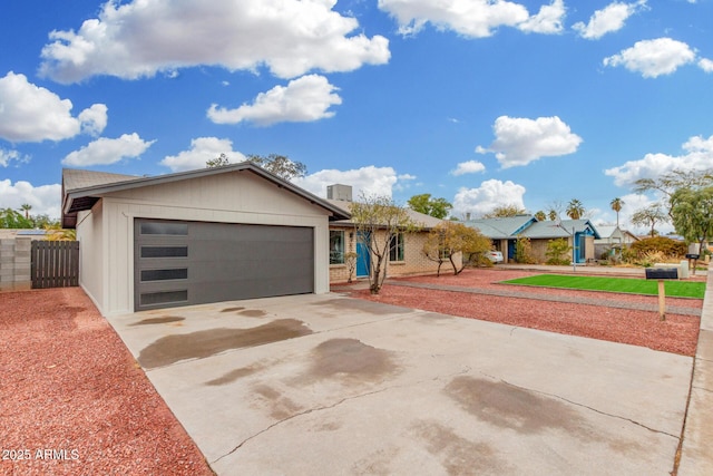 view of front facade with a garage